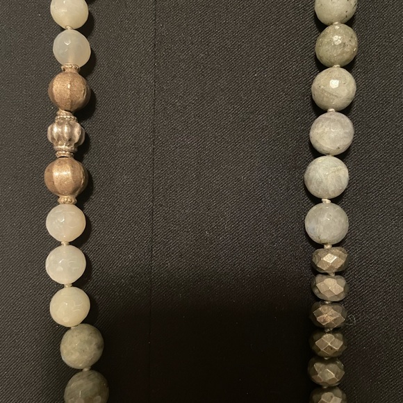 Yemen vintage silver beads labradorite bead necklace by Designer Ria B - Picture 5 of 9